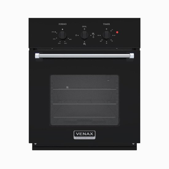 Forno de Embutir a Gas Venax 51,8L Arena GIII Preto 127V