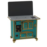 Fogao a Lenha Venax n 2 Imperador Turquesa SD