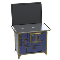 Fogao a Lenha Venax n 2 Renaissance Chapa de Aluminio Azul SD