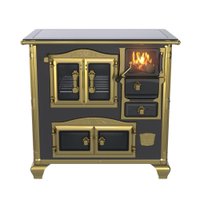 Fogao a Lenha Venax n 1 Princess Premium Preto Gold SE