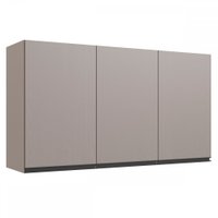 Armário Aéreo Cozinha 120 Cm 3 Portas 2 Prateleiras Bege 613983