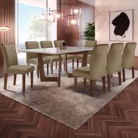 Mesa de Jantar 8 Lugares Nápoles/Luísa com Vidro 615503
