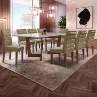 Mesa de Jantar 8 Lugares Nápoles/Genova com Vidro 615506