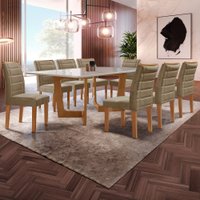 Mesa de Jantar 8 Lugares Nápoles/Genova com Vidro 615509
