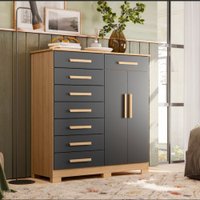Cômoda 2 Portas 8 Gavetas Verona New Plus Albatroz