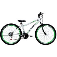 Bicicleta Athor Aro 26 MTB 18 Marchas Jet Adventure Rebaixada - Branco com Verde