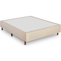 Base Cama Box Convencional Gazin Casal 188x138 Suede Liso - Bege