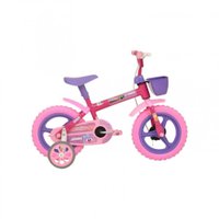 Bicicleta Infantil Aro 12 Athor - Corujinhas Rosa com Kit Violeta