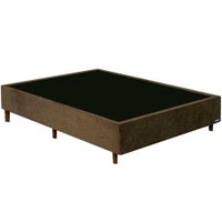 Base Cama Box Convencional Gazin Casal 188x138 Suede Liso - Marrom