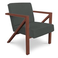Poltrona Para Sala de Estar Angel Veludo Boucle Cinza Base Metálica Cobre - Pallazio