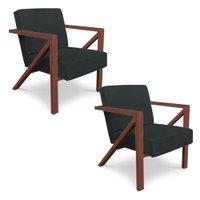 Kit 2 Poltronas Para Sala de Estar Angel Veludo Boucle Grafite Base Metálica Cobre - Pallazio