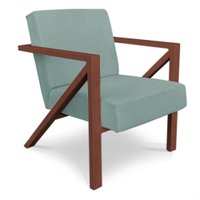 Poltrona Para Sala de Estar Angel Veludo Boucle Verde Sage Base Metálica Cobre - Pallazio