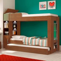 Beliche Ditália Cama Aux c/colchões+ Kit luz CM-15 COR:diamond