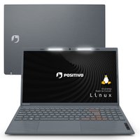 Notebook Positivo Vision C15 Intel Celeron Dual Core Linux 8GB 240GB SSD 15” HD Lumina Bar - Cinza