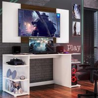 Mesa Gamer Escrivaninha C/ Painel TV 65 Guilda Multimóveis V3585