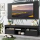 Rack com Painel e Suporte para TV até 65" com 2 Portas Londres Multimóveis Preto
