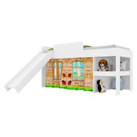 Cama Infantil com Escorregador para Colchão 188x88cm Multimóveis CR40071 Branca