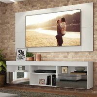 Painel TV até 65 polegadas com Rack Suspenso e Espelho Flórida Multimóveis Branco