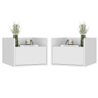 Kit com 2 Mesas de Cabeceira 40cm Suspensa Multimóveis V4043