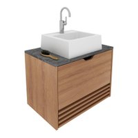 Gabinete Banheiro 1 Porta 1 Gaveta 60cm Suspenso Multimóveis VCR10091