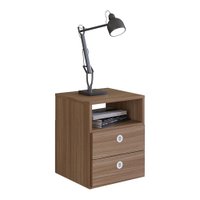 Mesa de Cabeceira com 2 Gavetas Multimóveis CR35099 Montana