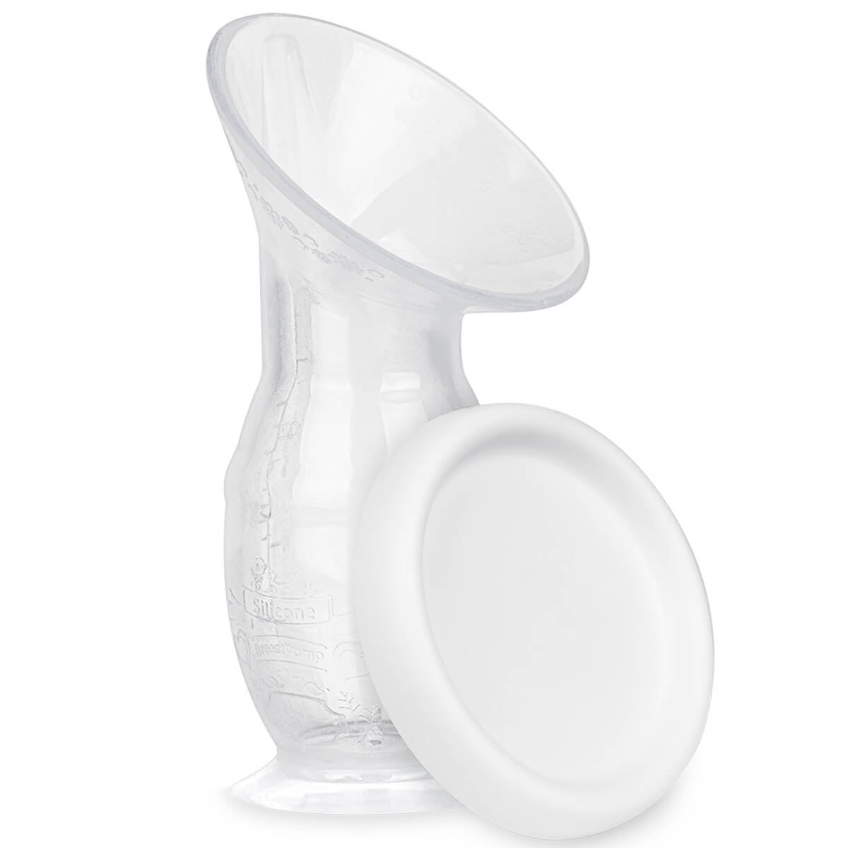 Nuliie 1PCS Raccoglitori di latte materno in silicone per l'allattamento a prova di perdite, raccoglitore di latte portatile da 90 ml, senza BPA, tiralatte manuale indossabile per neonati Essenziali