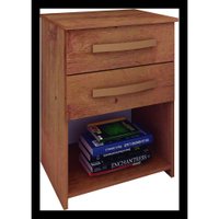 Mesa de Cabeceira com 2 Gavetas Multimóveis CR35151 Canelato Rústico