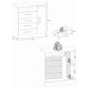 Cômoda 80cm 4 Gavetas 1 Porta Multimóveis CR35150 Branco
