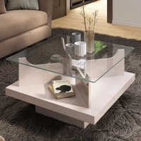 Mesa de Centro Clara com Tampo de Vidro