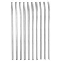 Kit 10 Canudos De Aço Inox 23cm Reutilizável Sustentável Reto 6,3mm