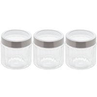 Kit 3 Potes de Vidro Borossilicato Porta Mantimentos Lyor 870ml cada Tampa Inox Sydney
