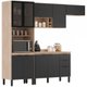 Cozinha Completa Firenze 10 Portas 2 Gavetas Avena Touch/Grafito 621275