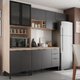 Cozinha Completa Firenze 10 Portas 2 Gavetas Avena Touch/Grafito 621275
