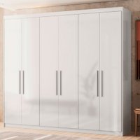 Guarda-Roupa Casal Venice 6 Portas 4 Gavetas Branco 621350