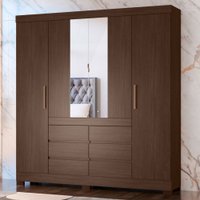 Guarda-Roupa Casal Cádis 4 Portas 6 Gavetas - 66510