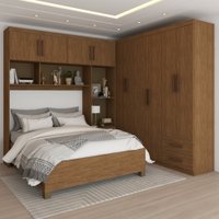 Guarda-Roupa Casal Modulado com Cama Paradise 10 Portas 6 Gavetas 622513