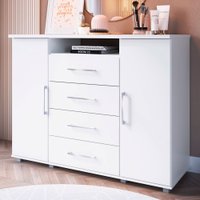 Cômoda Gold 2 Portas 4 Gavetas Branco