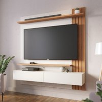 Home Para Tv Colibri Juriti Suspenso 2 Portas 1.5 - Off White Matte/ Freijo