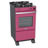 Fogao a Gas 4 Bocas Venax Gaudi Vetro Vitreo Pink 220V