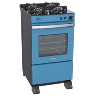 Fogao a Gas 4 Bocas Venax Gaudi Vetro Vitreo Azul 127V