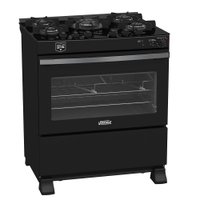 Fogao a Gas 5 Bocas Venax Gaudi Vetro Vitreo Preto 220V