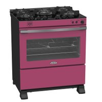 Fogao a Gas 5 Bocas Venax Gaudi Vetro Vitreo Pink 220V