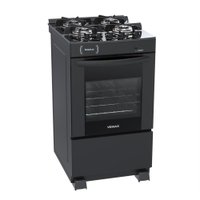 Fogao a Gas 4 Bocas Venax Delplus Vitreo BL Preto
