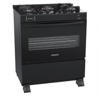 Fogao a Gas 5 Bocas Venax Picasso Vitreo Preto