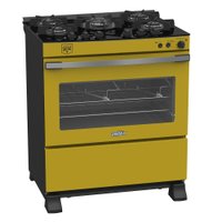 Fogao a Gas 5 Bocas Venax Gaudi Vetro Vitreo Amarelo 220V