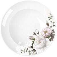 Prato Fundo Germer Redondo em Porcelana 23cm Garden com Estampa Floral GERMER - 614230