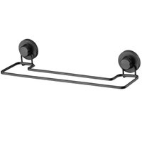 Porta Toalha Preto com Ventosa Faciliti Toalheiro para Banheiro Rosto ou Banho Schmitt - Preto