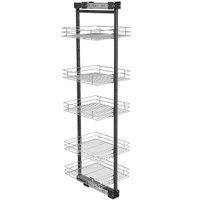 Coluna Deslizante com 5 Cestos Aramados 40x34cm para Armário Masutti Copat em Aço Carbono Cromado Masutti