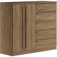 Comoda Grande Malaga Gold 2 Portas 5 Gavetas Santos Andira