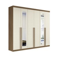 Guarda Roupa Casal 6 Portas e 4 Gavetas com Espelho Versalhes Gold Santos Andirá - 620298
